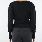 Maglia Nero in misto cachemire con bottoni gioiello MK32S57E2 110 ELISABETTA FRANCHI 