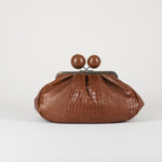 Borsa Pasticcino Bag Cuoio medium in pelle con stampa cocco WKAALISSO 1 MAX MARA WEEKEND 