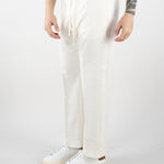 Pantalone Bianco in lino con elastico PA3702 2 I'M BRIAN 