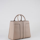 Borsa Tote grande Greige con logo in rilievo