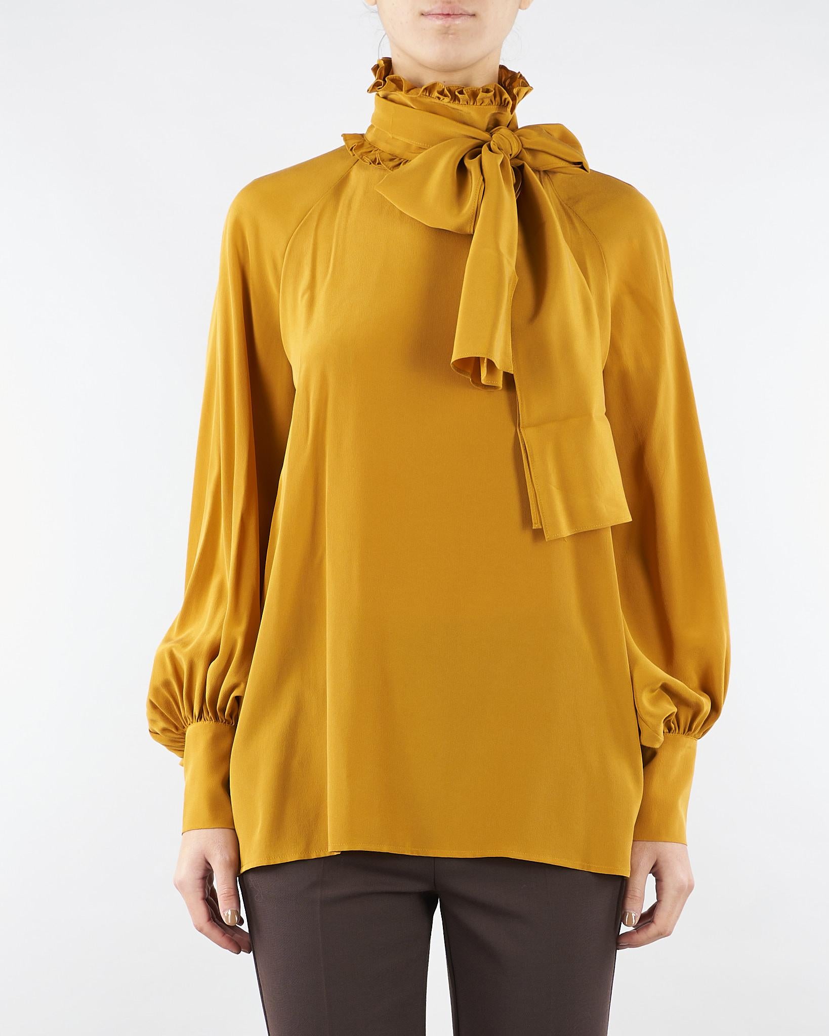 Camicia Arancione in crêpe de Chine di seta GUIDO 12 MAX MARA WEEKEND 