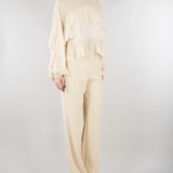 Blusa Fuji crema con balze FUJI 690 NENETTE 