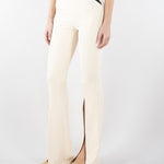 Pantaloni Burro-Nero in crêpe leggero con cut-out e spacchi PA15961E2 E84 ELISABETTA FRANCHI 