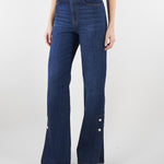 Jeans Denim flare con bottoni gioiello TP2702 12230 TWIN SET 