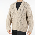 Cardigan Beige traforato in lana MA3401 25 I'M BRIAN 