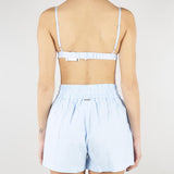 Top Celeste con strass all over NS229 40 NO SECRETS 