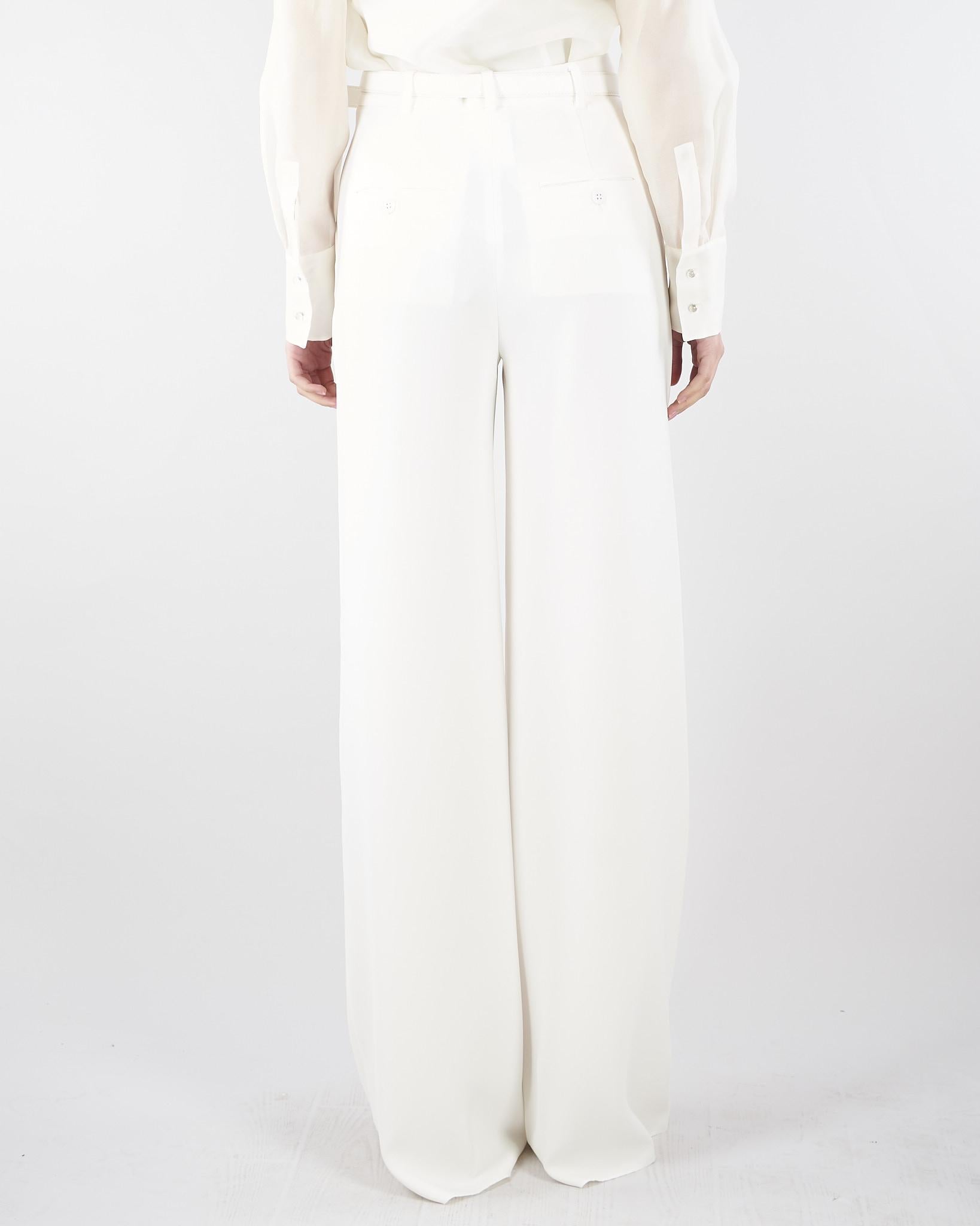 Pantalone Avorio in cady MSTAMICO 9 MAX MARA STUDIO 