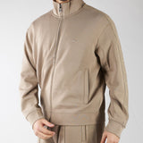 Felpa Beige full zip in double jersey con banda logata EM005222AF10013 U6107 EMPORIO ARMANI 