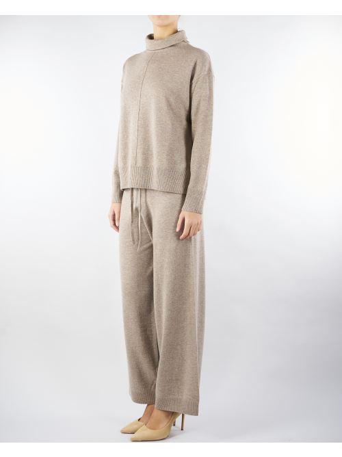 Pantalone Tortora in filato di lana e cachemire JOSEF 3 MAX MARA WEEKEND 