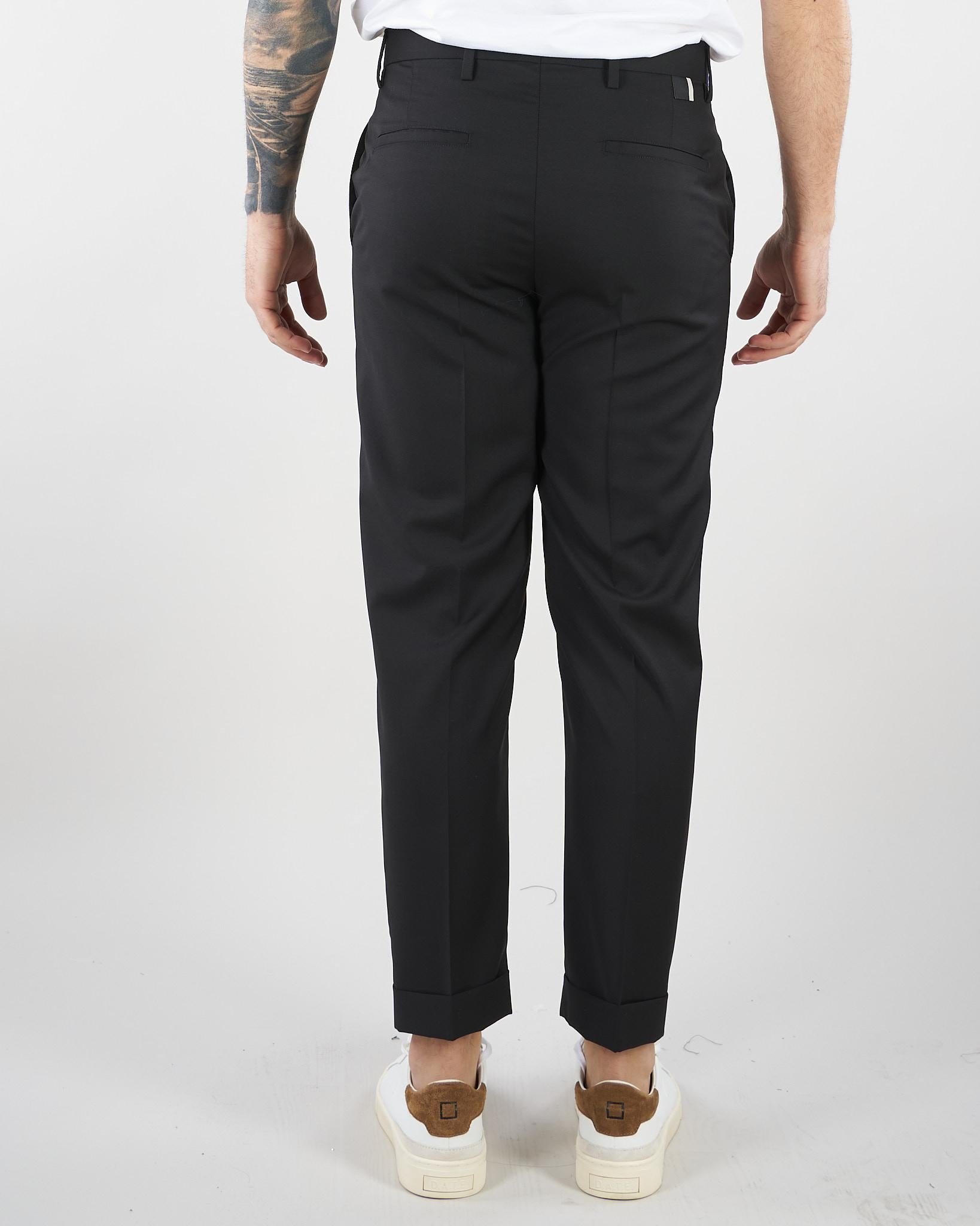 Pantalone Cooper Nero in fresco lana LP26001 D001 LOW BRAND 