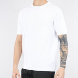 Maglia Bianco jacquard in cotone ice crèepe