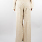 Pantalone jacquard Beige wide leg PT140870220710 014 SEVENTY 