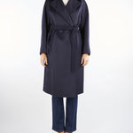 Cappotto Blu midi doppiopetto in lana Resina RESINA 10 MAX MARA WEEKEND 