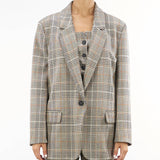 Giacca fantasia check vestibilità over Vicolo