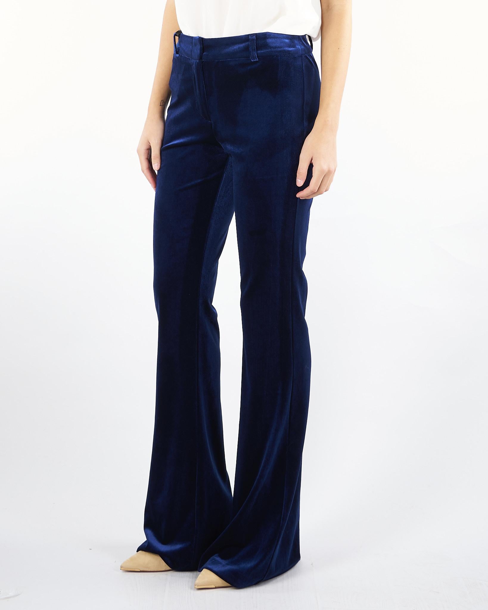 Pantaloni flare Blu in velluto ACTPA026PA3022 89 ACTUALEE 