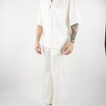 Camicia Bianco in lino CA3637 1 I'M BRIAN 