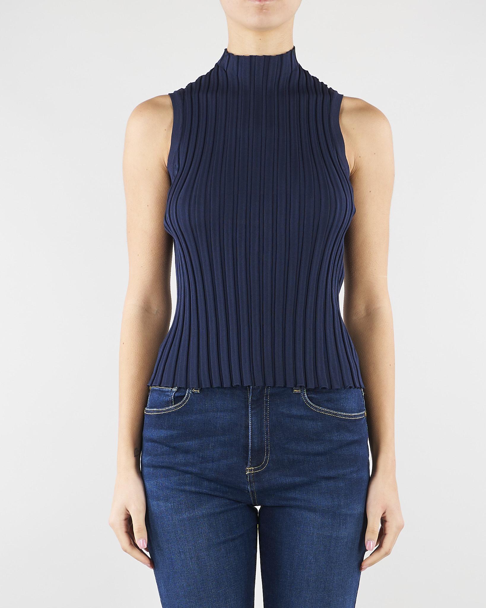 Maglia Blu in filato di viscosa stretch WKDBAUTTA 8 MAX MARA WEEKEND 