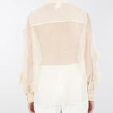 Camicia in roganza con fiori Fru