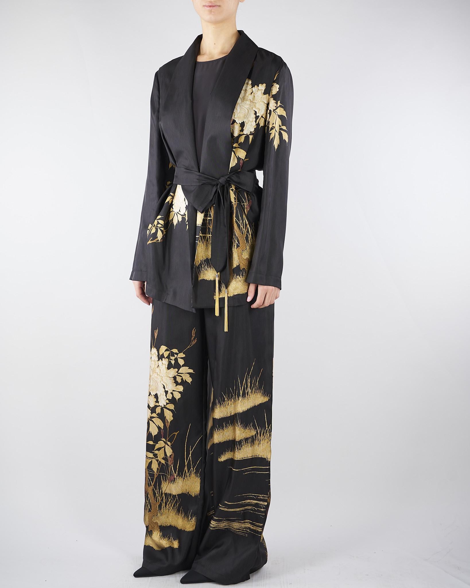 Giacca Nero in seta stampata MSETUNICA 3 MAX MARA STUDIO 