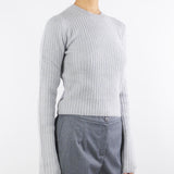 Maglia Grigio girocollo a costine 2K0328K294 S733 PATRIZIA PEPE 