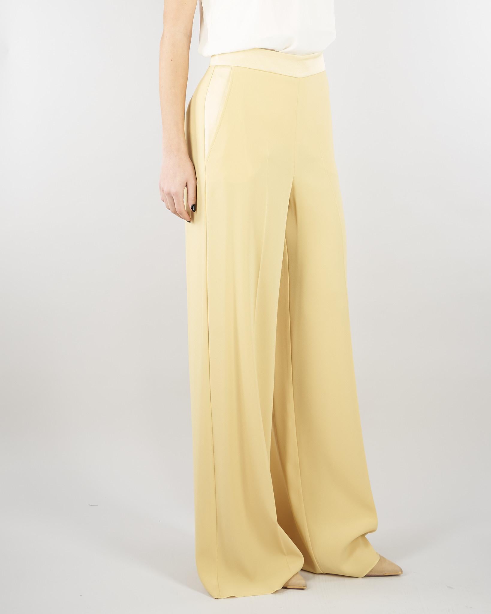 Pantalone Giallo ampio in enver satin MLLSTAMPA 3 MARELLA 