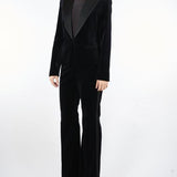 Pantalone smoking Nero in velluto VETRINO 7 MAX MARA STUDIO 