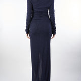 Abito lungo Blu in lurex AT127 89 ATELIER LEGORA 