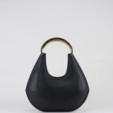 Borsa Nero hobo piccola con manico gioiello