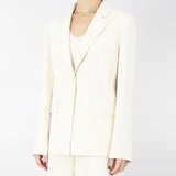 Giacca blazer in crêpe fluido