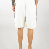 Bermuda in double jersey con coulisse e tape logato Emporio Armani