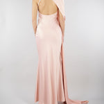 Abito lungo Rosa in raso con foulard ACT16195AB4125 713 ACTUALEE 