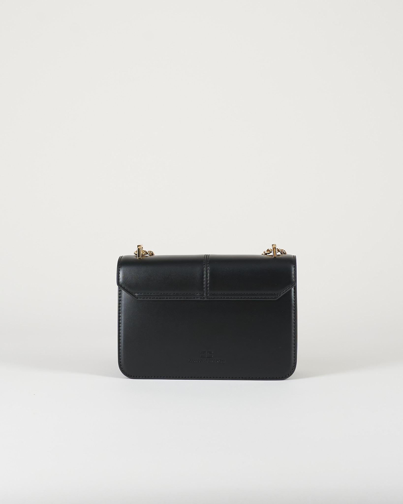 Borsa Nero a tracolla con dettaglio logo BS91A61E2 110 ELISABETTA FRANCHI 
