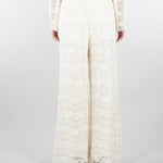 Pantaloni Burro ampi in pizzo macramè TP2901 59 TWIN SET 