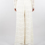 Pantaloni Burro ampi in pizzo macramè TP2901 59 TWIN SET 