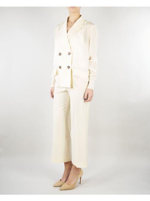 Pantalone Crema Regular fit M6PH07 824 MEIMEIJ 