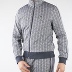 Felpa Grigio in jacquard con zip Paris SH1368 41I LACOSTE 