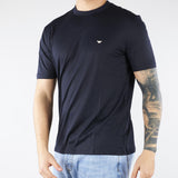T-shirt Blu in jersey lyocell con logo EM004592AF13747 UB118 EMPORIO ARMANI 