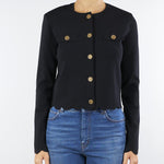 Cardigan Nero con bottoni logati Gold TP320A 6 TWIN SET 