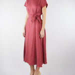 Abito midi Ciliegia in canvas di lino WKDESORDIO 34 MAX MARA WEEKEND 