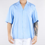 Camicia Azzurro in cotone con maniche corte