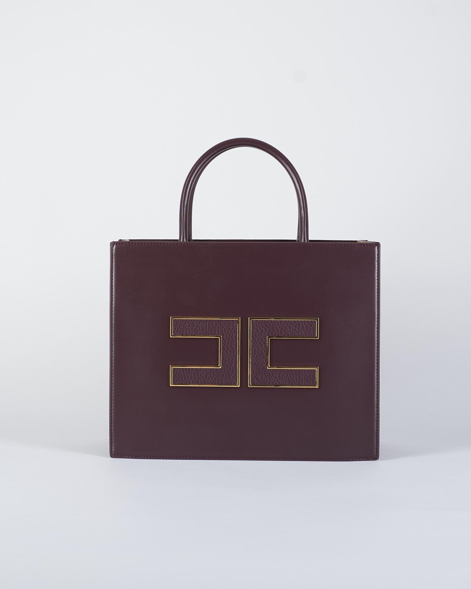 Borsa Tote grande Merlot con logo BS32A56E2 EA4 ELISABETTA FRANCHI 