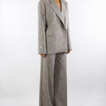 Pantaloni Tortora in tela tramata PA01501TTEL0013 V00 SIMONA CORSELLINI 