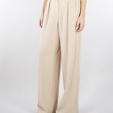 Pantalone Beige wide leg con doppia pences PA00601TVIS0025 V0778 SIMONA CORSELLINI 