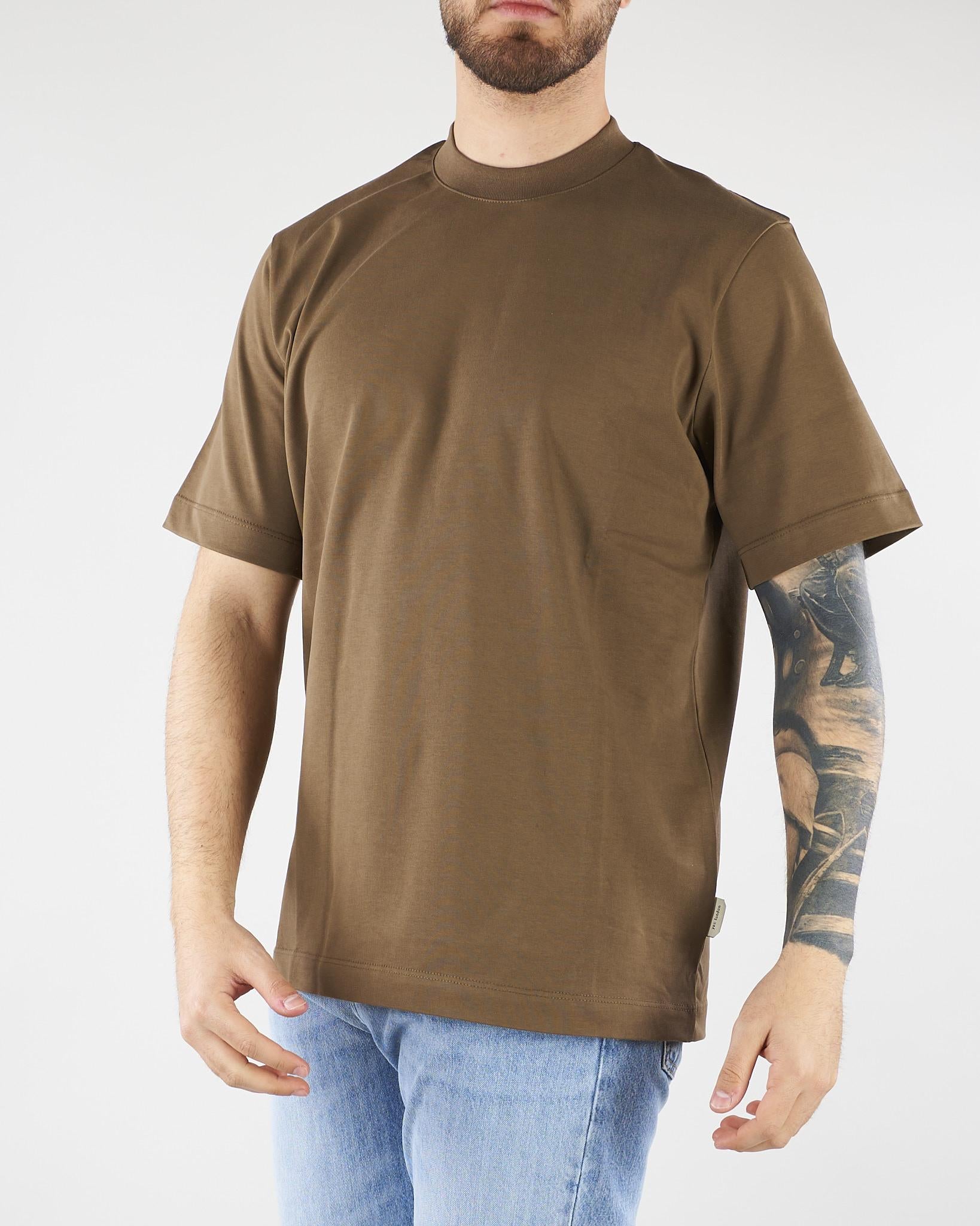 T-shirt Tortora in cotone pesante Relaxed fit XM4261 35 YES LONDON 