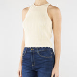 Top Mimosa Crema in maglia MIMOSA 690 NENETTE 