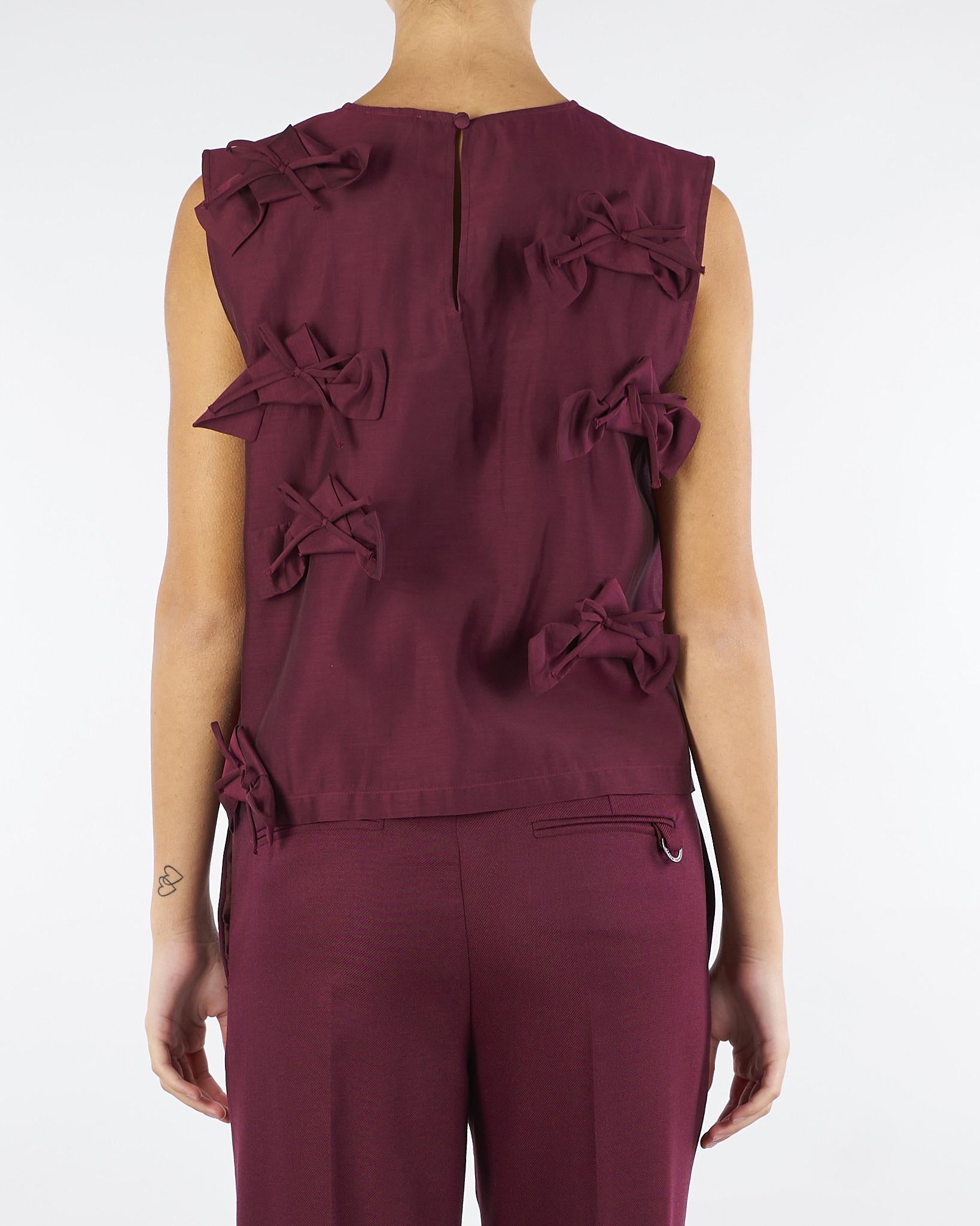 Blusa Bordeaux con fiocchi CANORE 5 MARELLA 