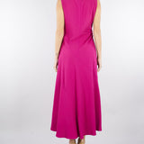 Abito midi Fuxia in tessuto sablé PBPCIMA 2 PENNY BLACK 
