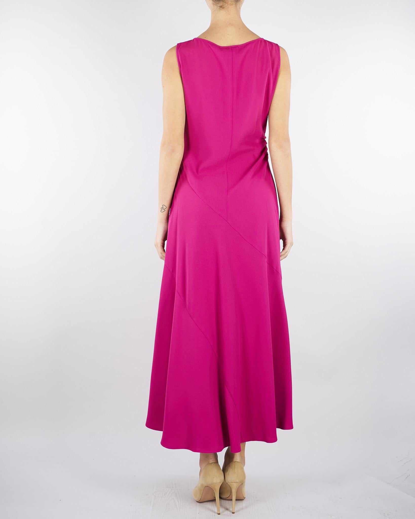 Abito midi Fuxia in tessuto sablé PBPCIMA 2 PENNY BLACK 