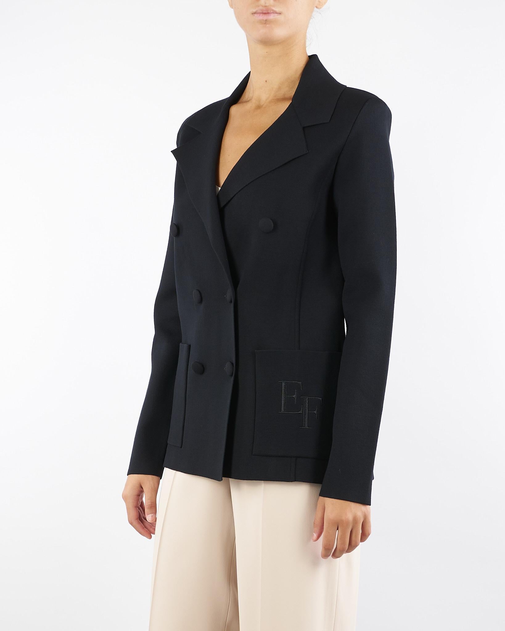 Giacca Nero in maglia con ricamo MK52S57E2 110 ELISABETTA FRANCHI 