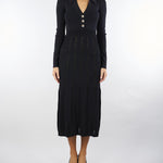 Abito Nero in maglia con bottoni gold TP3110 6 TWIN SET 